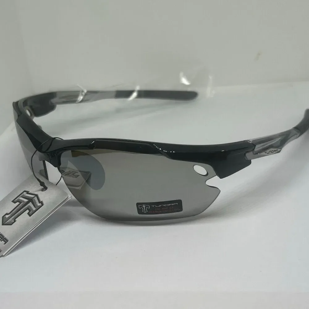Sport Wrap Semi Rimless Sunglasses Mirrored UV400 Protection Lightweight